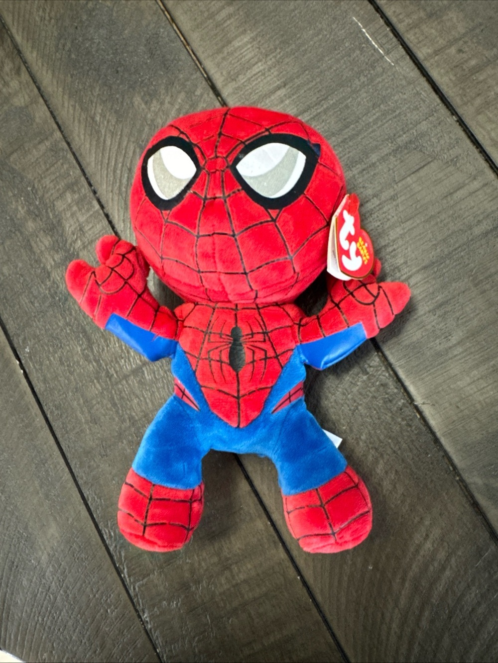 Ty Red and Blue Spider-Man Plush Beanie